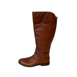 Marc Fisher Aysha Tall Brown Riding Moto Boots